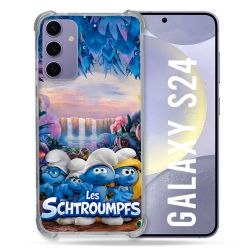 Coque Renforcée Pour Samsung Galaxy S24 Schtroumpfs Forêt