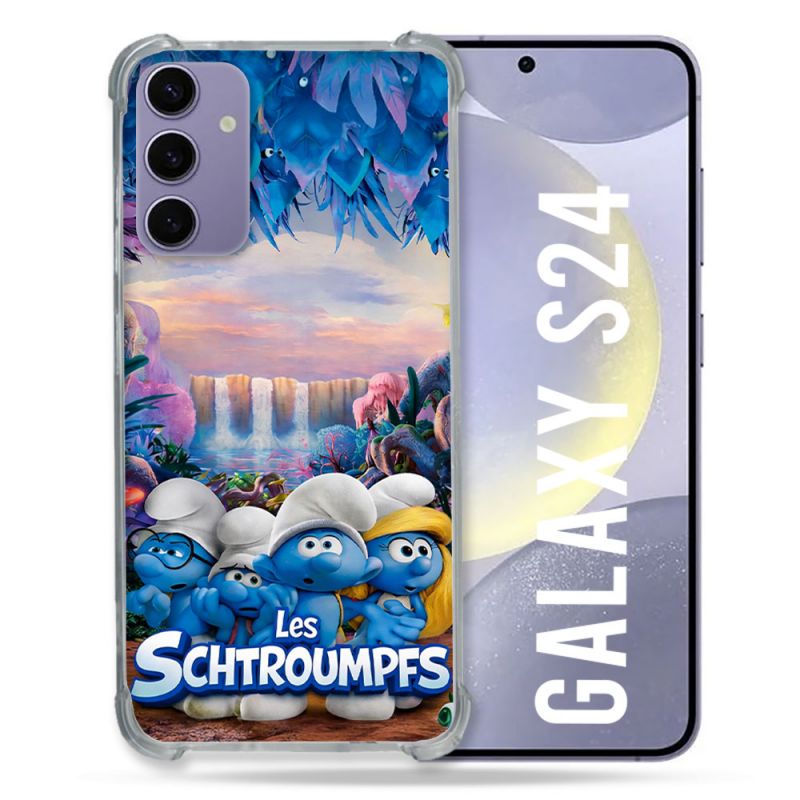 Coque Renforcée Pour Samsung Galaxy S24 Schtroumpfs Forêt