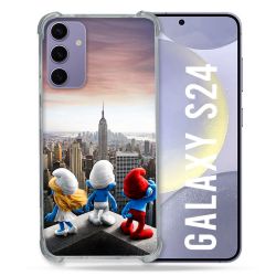 Coque Renforcée Pour Samsung Galaxy S24 Schtroumpfs New York