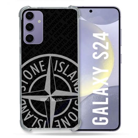 Coque Renforcée Pour Samsung Galaxy S24 Stone Island Gris
