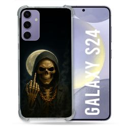 Coque Renforcée Pour Samsung Galaxy S24 Tete de Mort Doigt 2026