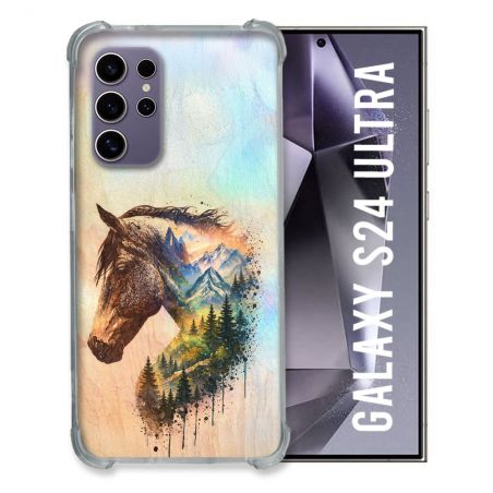 Coque Renforcée Pour Samsung Galaxy S24 Ultra Animal Cheval Montagne