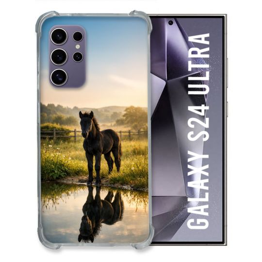 Coque Renforcée Pour Samsung Galaxy S24 Ultra Animal Cheval Reflet