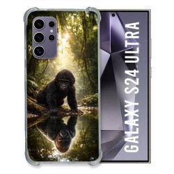 Coque Renforcée Pour Samsung Galaxy S24 Ultra Animal Gorille Reflet