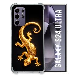 Coque Renforcée Pour Samsung Galaxy S24 Ultra Animal Lezard Noir 2026