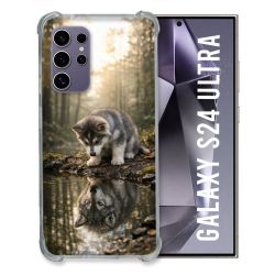 Coque Renforcée Pour Samsung Galaxy S24 Ultra Animal Loup Reflet