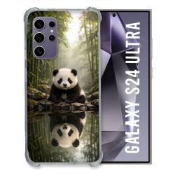 Coque Renforcée Pour Samsung Galaxy S24 Ultra Animal Panda Reflet