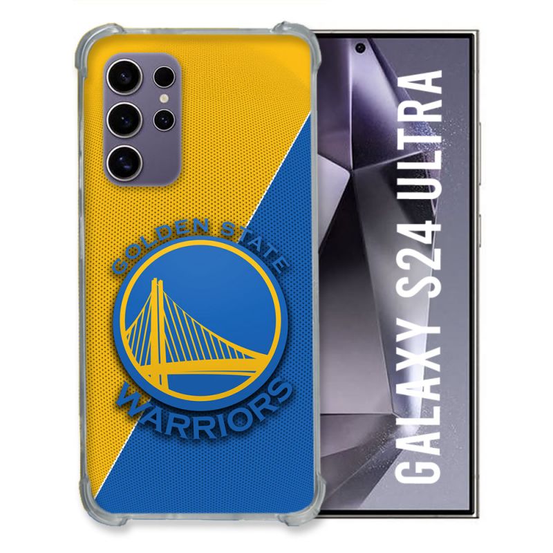 Coque Renforcée Pour Samsung Galaxy S24 Ultra Basket Golden State Warriors