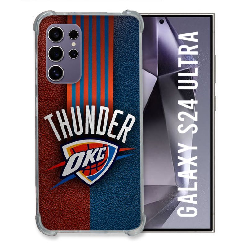 Coque Renforcée Pour Samsung Galaxy S24 Ultra Basket Oklahoma City Thunder