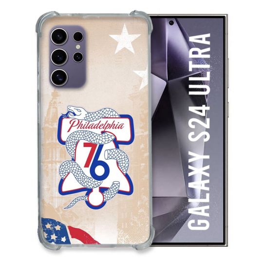 Coque Renforcée Pour Samsung Galaxy S24 Ultra Basket Philadelphia 76ers