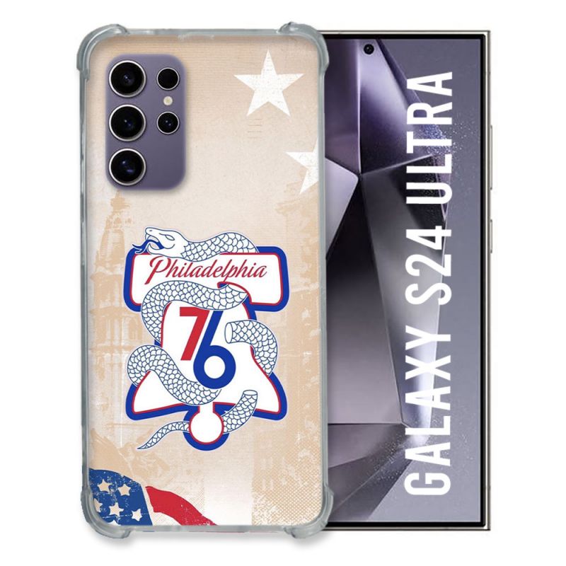 Coque Renforcée Pour Samsung Galaxy S24 Ultra Basket Philadelphia 76ers