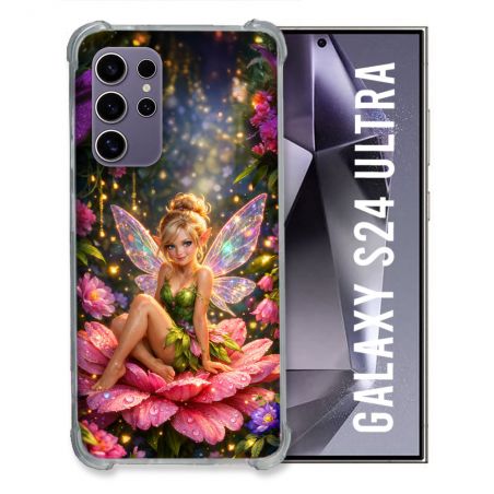 Coque Renforcée Pour Samsung Galaxy S24 Ultra Fantastique Fee Fleur