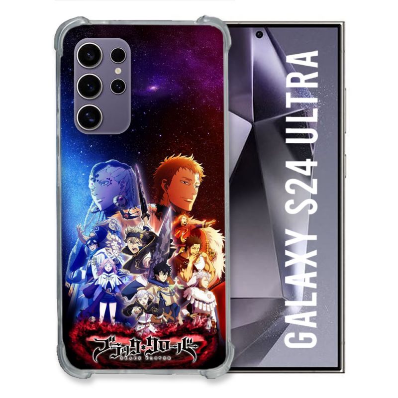 Coque Renforcée Pour Samsung Galaxy S24 Ultra Manga Black Clover Affiche