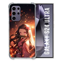 Coque Renforcée Pour Samsung Galaxy S24 Ultra Manga Demon Slayer Nezuko Rose
