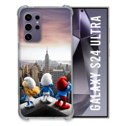 Coque Renforcée Pour Samsung Galaxy S24 Ultra Schtroumpfs New York