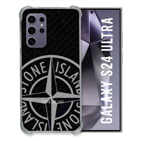 Coque Renforcée Pour Samsung Galaxy S24 Ultra Stone Island Gris