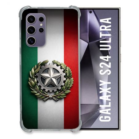 Coque Renforcée Pour Samsung Galaxy S24 Ultra Voyage Drapeau Italie