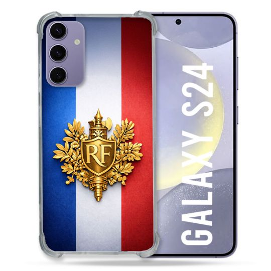 Coque Renforcée Pour Samsung Galaxy S24 Voyage Drapeau France