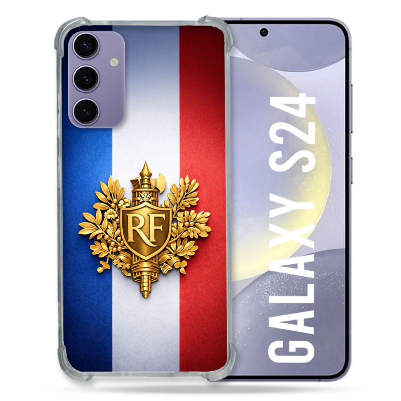 Coque Renforcée Pour Samsung Galaxy S24 Voyage Drapeau France