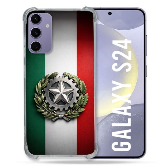Coque Renforcée Pour Samsung Galaxy S24 Voyage Drapeau Italie