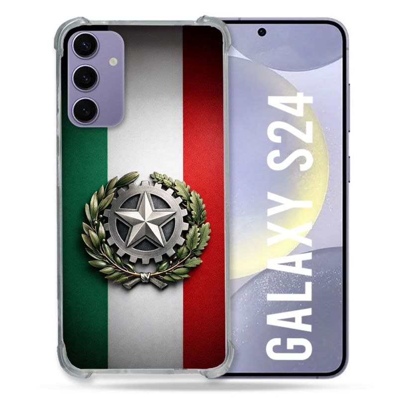 Coque Renforcée Pour Samsung Galaxy S24 Voyage Drapeau Italie