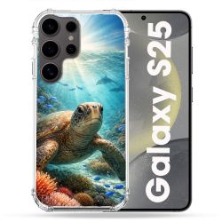 Coque Renforcée Pour Samsung Galaxy S25 Animal Tortue Marine