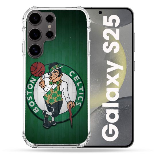 Coque Renforcée Pour Samsung Galaxy S25 Basket Boston Celtics