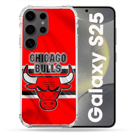 Coque Renforcée Pour Samsung Galaxy S25 Basket Chicago Bulls
