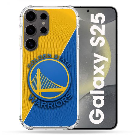 Coque Renforcée Pour Samsung Galaxy S25 Basket Golden State Warriors