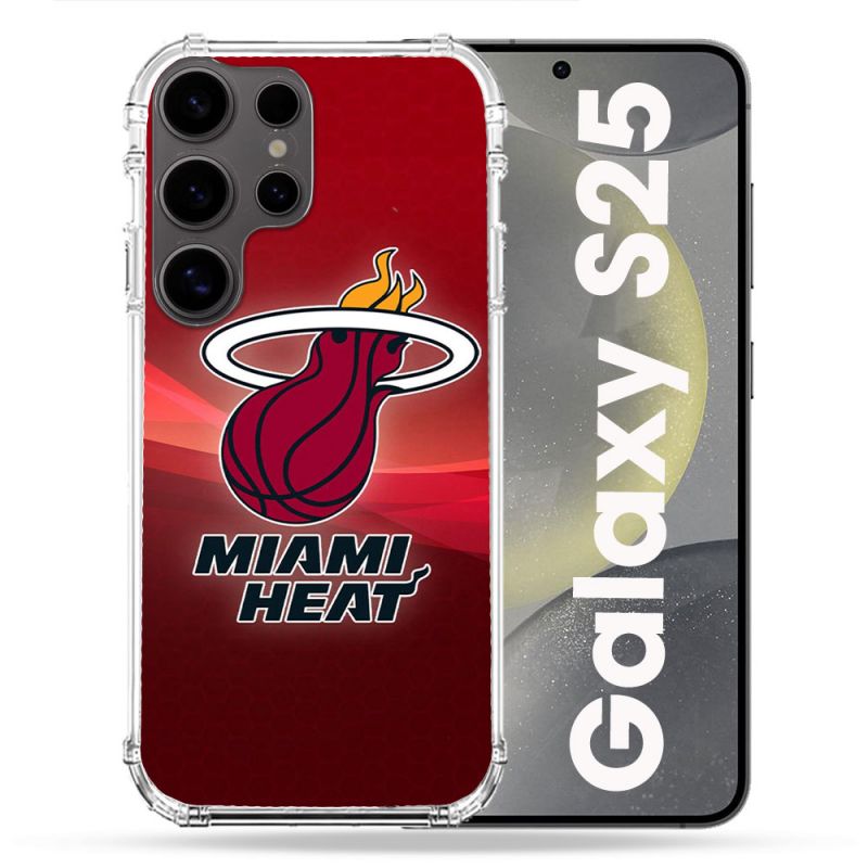 Coque Renforcée Pour Samsung Galaxy S25 Basket Miami Heat