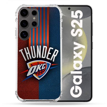 Coque Renforcée Pour Samsung Galaxy S25 Basket Oklahoma City Thunder