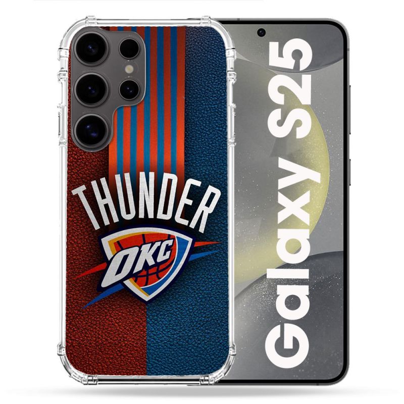 Coque Renforcée Pour Samsung Galaxy S25 Basket Oklahoma City Thunder