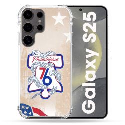 Coque Renforcée Pour Samsung Galaxy S25 Basket Philadelphia 76ers