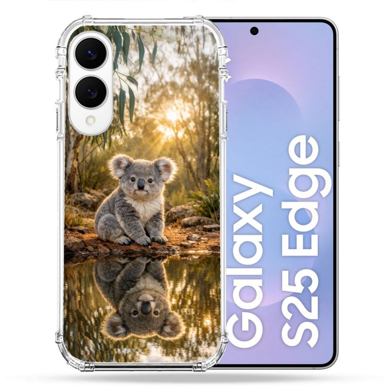 Coque Renforcée Pour Samsung Galaxy S25 EDGE Animal Koala Reflet