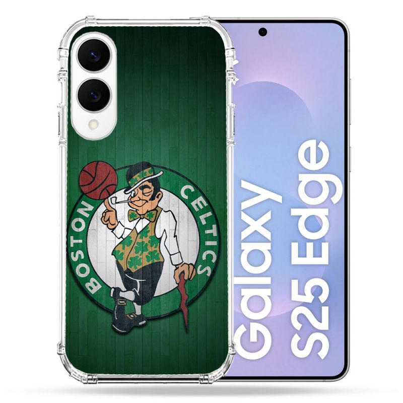 Coque Renforcée Pour Samsung Galaxy S25 EDGE Basket Boston Celtics