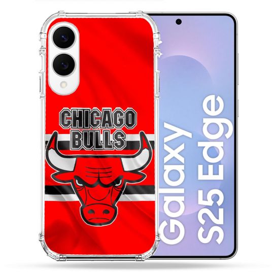 Coque Renforcée Pour Samsung Galaxy S25 EDGE Basket Chicago Bulls