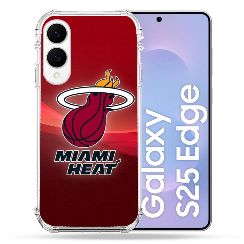 Coque Renforcée Pour Samsung Galaxy S25 EDGE Basket Miami Heat