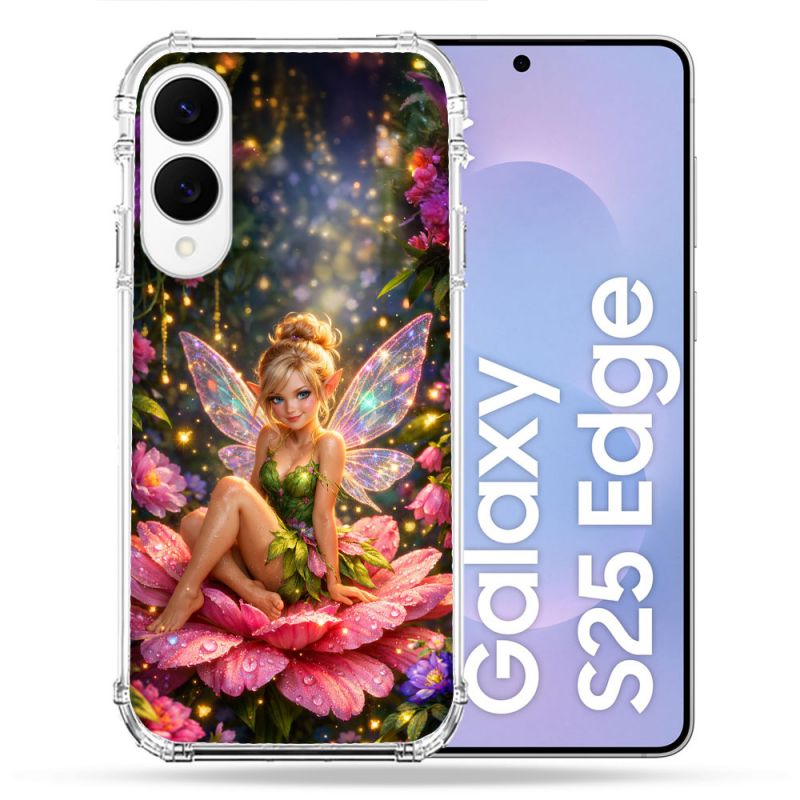 Coque Renforcée Pour Samsung Galaxy S25 EDGE Fantastique Fee Fleur