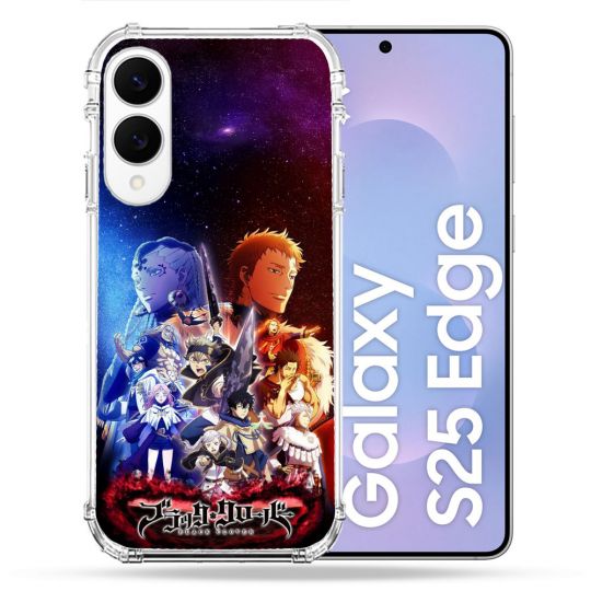 Coque Renforcée Pour Samsung Galaxy S25 EDGE Manga Black Clover Affiche