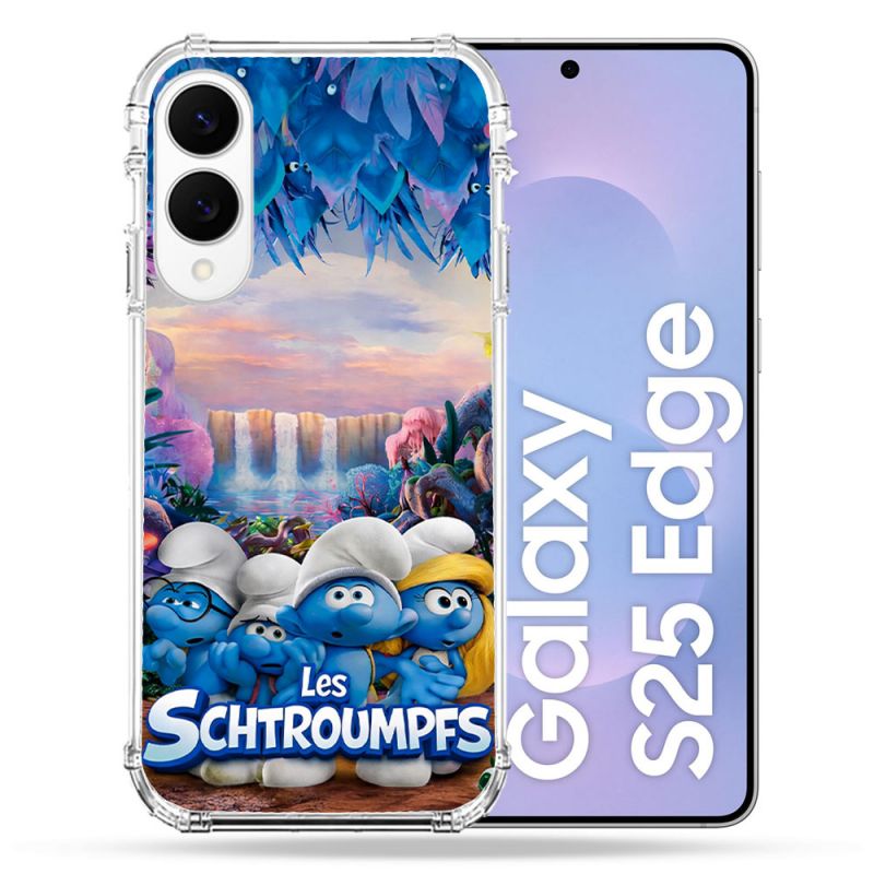 Coque Renforcée Pour Samsung Galaxy S25 EDGE Schtroumpfs Forêt