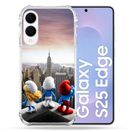 Coque Renforcée Pour Samsung Galaxy S25 EDGE Schtroumpfs New York