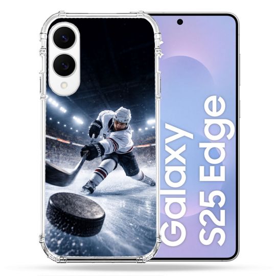 Coque Renforcée Pour Samsung Galaxy S25 EDGE Sport Hockey sur Glace