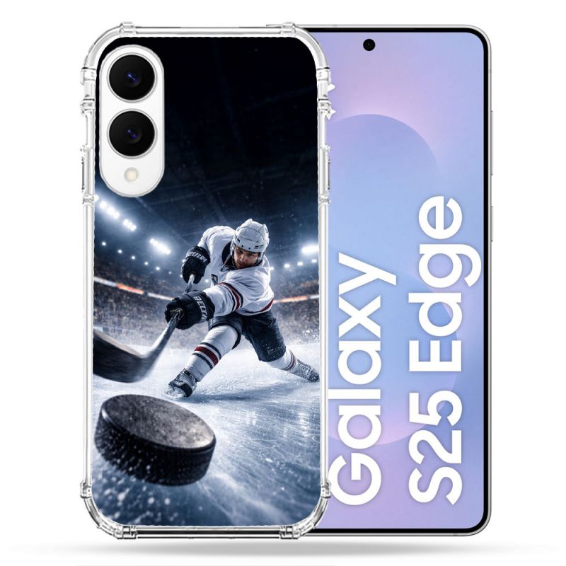Coque Renforcée Pour Samsung Galaxy S25 EDGE Sport Hockey sur Glace