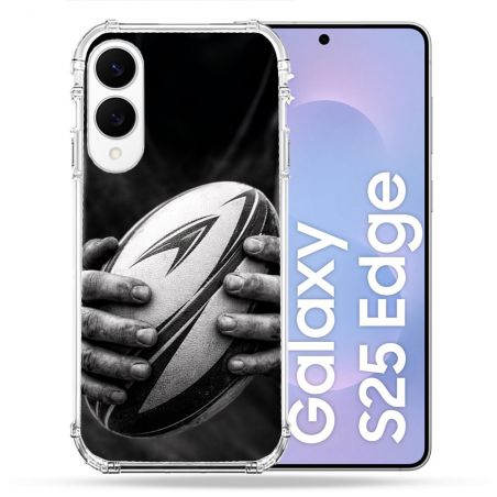 Coque Renforcée Pour Samsung Galaxy S25 EDGE Sport Rugby Ballon Moderne