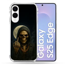Coque Renforcée Pour Samsung Galaxy S25 EDGE Tete de Mort Doigt 2026