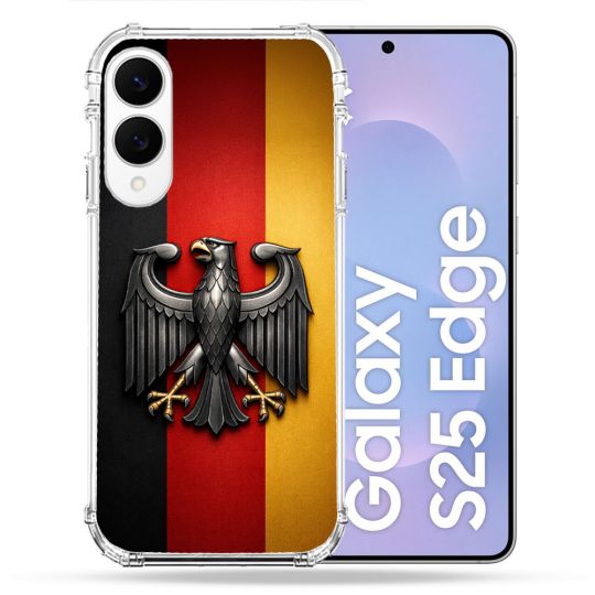Coque Renforcée Pour Samsung Galaxy S25 EDGE Voyage Drapeau Allemagne