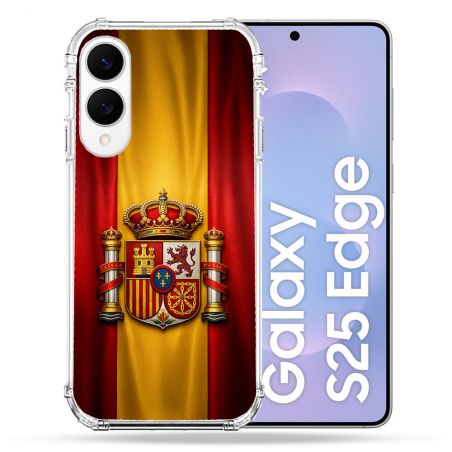 Coque Renforcée Pour Samsung Galaxy S25 EDGE Voyage Drapeau Espagne