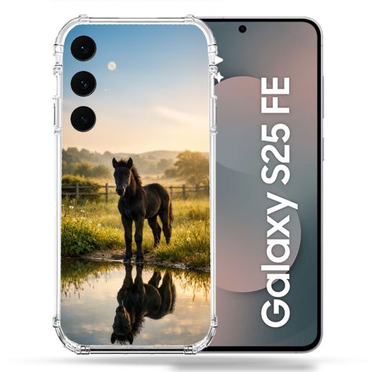 Coque Renforcée Pour Samsung Galaxy S25 FE Animal Cheval Reflet