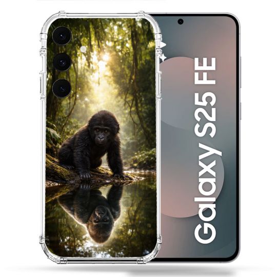 Coque Renforcée Pour Samsung Galaxy S25 FE Animal Gorille Reflet