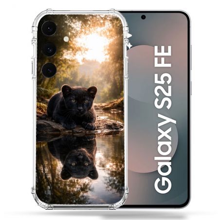 Coque Renforcée Pour Samsung Galaxy S25 FE Animal Panthère Reflet